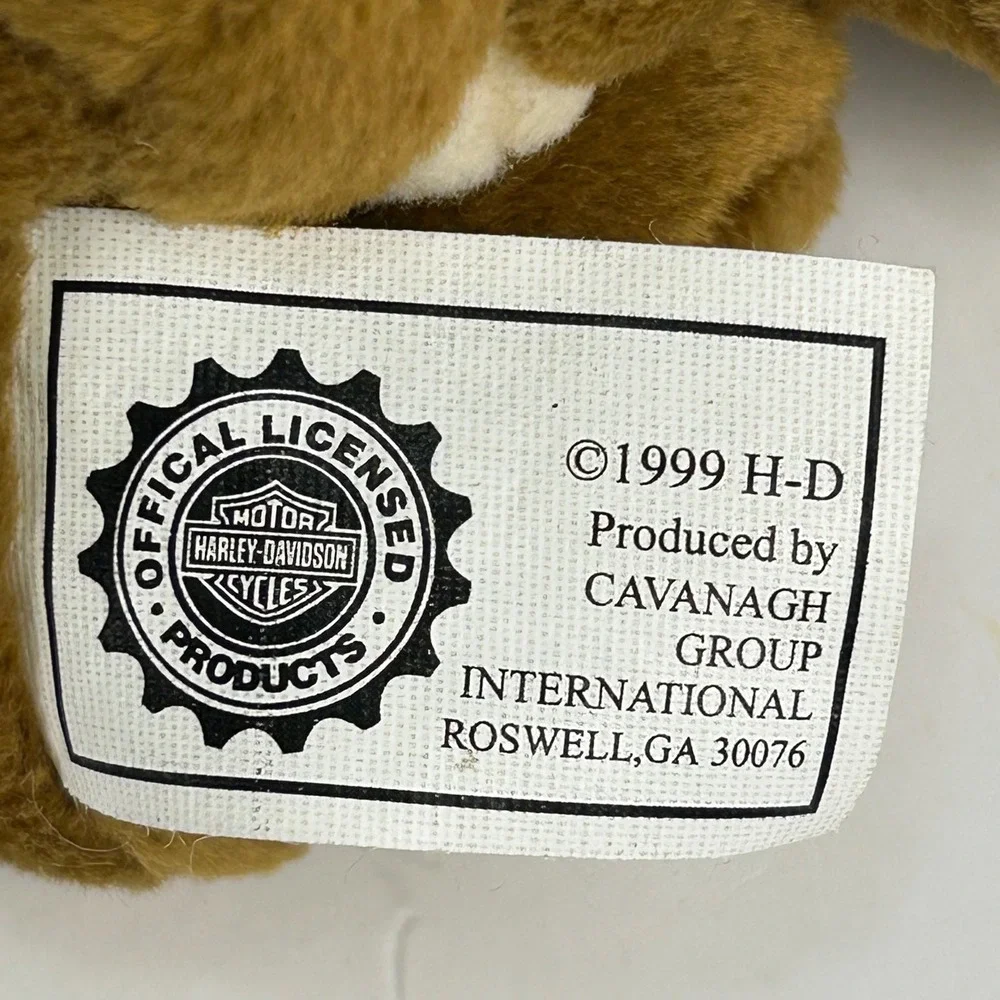 Vintage 1999 Harley Davidson Bulldog Plush Biker Dog Hat Vest Cavanagh Group 8